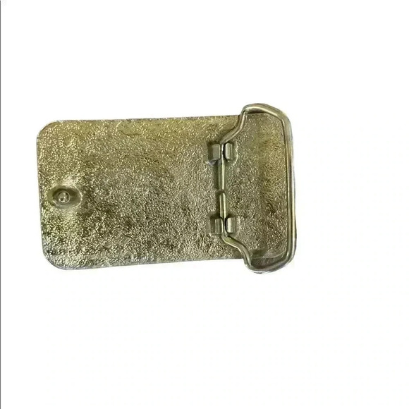 Vintage Tooled Leather Belt Buckle - Picture 2 of 3